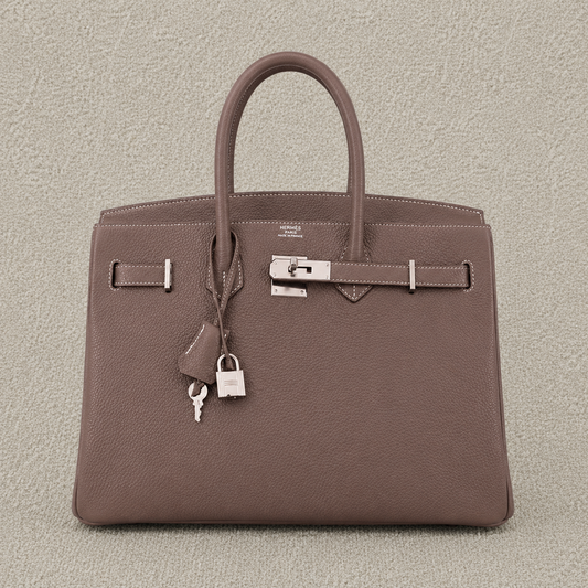 Birkin 35 Etoupe Togo Palladium Hardware