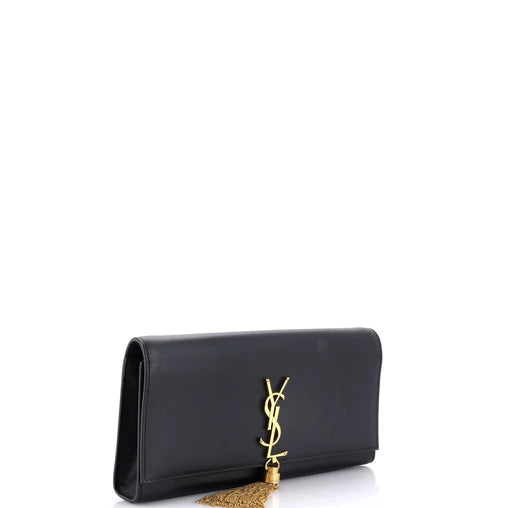Classic Monogram Tassel Clutch Leather Long