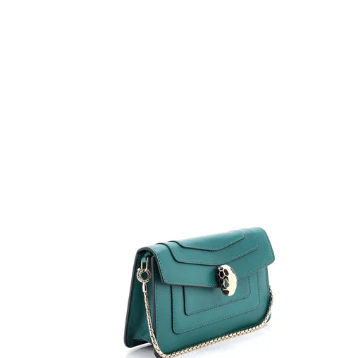 Serpenti Forever Chain Clutch Leather Mini