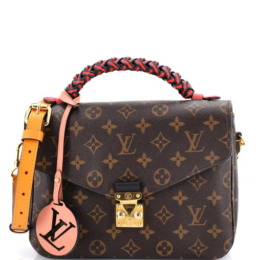 Braided Handle Pochette Metis Monogram Canvas with Leather