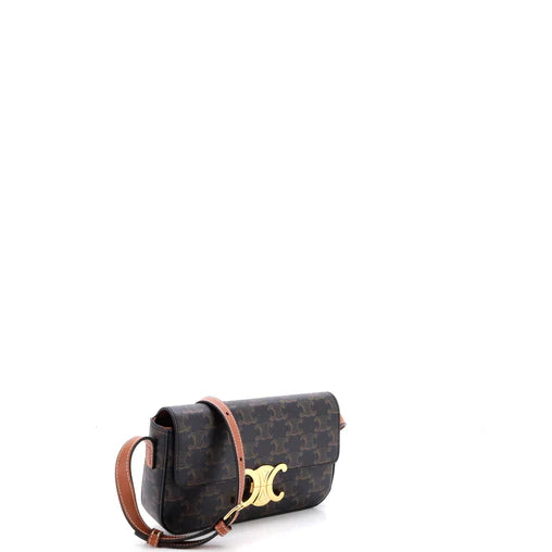 Triomphe East-West Shoulder Bag Triomphe Coated Canvas