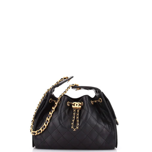 25 Hobo Bag Quilted Caviar Small