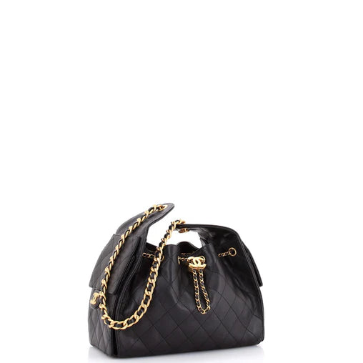 25 Hobo Bag Quilted Caviar Small