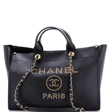 Deauville Tote Studded Caviar Medium