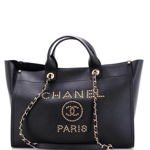 Deauville Tote Studded Caviar Medium