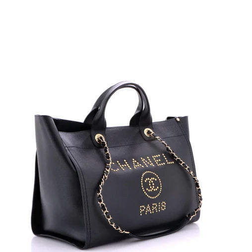 Deauville Tote Studded Caviar Medium