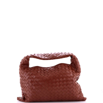 Hop Small Intrecciato Leather Hobo Brown