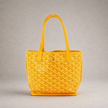 Anjou Reversible Tote Coated Canvas Mini (Yellow)