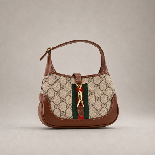Jackie 1961 Hobo GG Coated Canvas Mini (Brown)