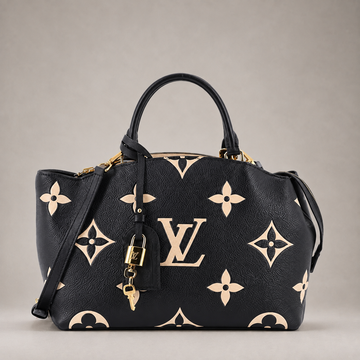 Petit Palais Handbag Bicolor Monogram Empreinte Giant (Black)