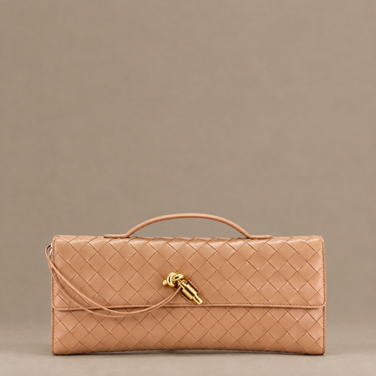Andiamo Long Top Handle Clutch Intrecciato Nappa