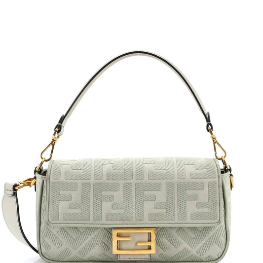 Baguette NM Bag Zucca Embroidered Canvas Medium