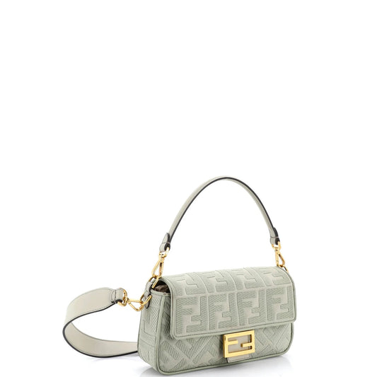 Baguette NM Bag Zucca Embroidered Canvas Medium